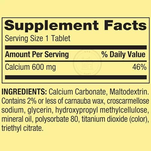 Suplemento de Calcio Spring Valley 600 mg, 100 Tabletas | Suplemento de Calcio + Sticker STS - imagen 3