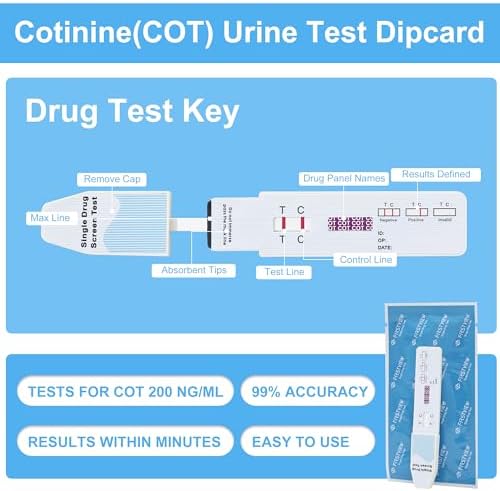 Kit de Prueba de Nicotina en Casa - Tiras de Prueba de Orina Ultra Sensibles - Detección de Cotinina a 200 ng/mL - Kit Rápido de 15 Piezas - imagen 8