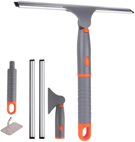 Squeegee de Ducha de 10 Pulgadas para Todo Uso con 2 Cuchillas de Goma, Ideal para Limpiar Puertas de Ducha, Baños, Ventanas y Espejos - imagen 1