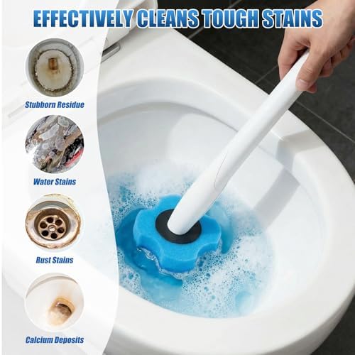 50 Piezas de Recargas para Cepillo de Inodoro, Cabezas de Reemplazo para Limpieza de Baño, Recargas Desechables Compatibles con Cepillos de Hogar, - imagen 2