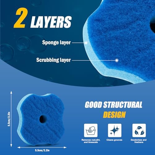 50 Piezas de Recargas para Cepillo de Inodoro, Cabezas de Reemplazo para Limpieza de Baño, Recargas Desechables Compatibles con Cepillos de Hogar, - imagen 5