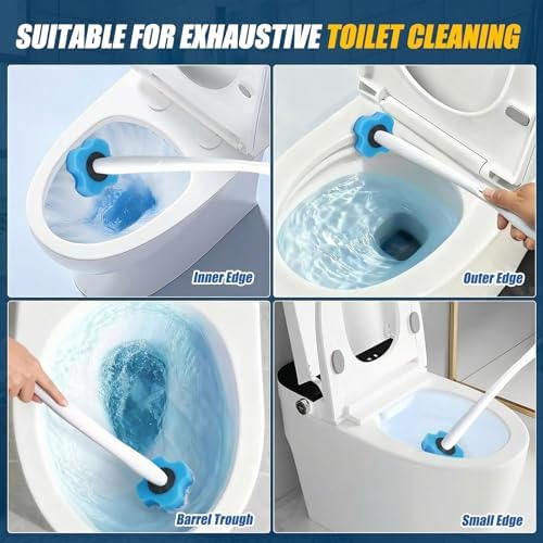 50 Piezas de Recargas para Cepillo de Inodoro, Cabezas de Reemplazo para Limpieza de Baño, Recargas Desechables Compatibles con Cepillos de Hogar, - imagen 6