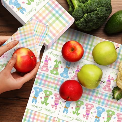 Servilletas de Pascua Pasimy 100 Pzs con Conejos y Cuadros, Desechables de Papel para Fiestas, Baño, Picnics y Celebraciones - imagen 6