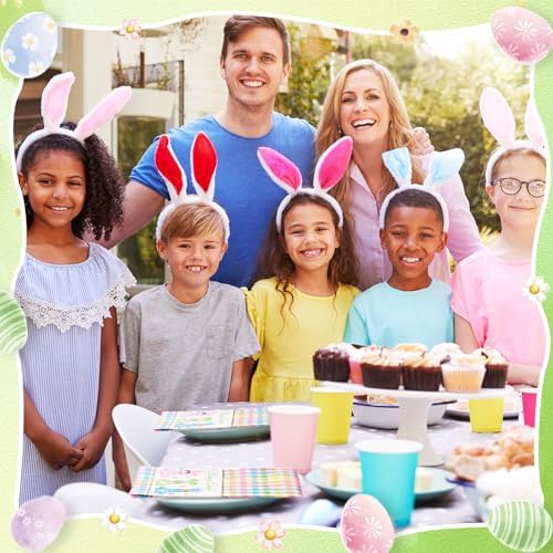 Servilletas de Pascua Pasimy 100 Pzs con Conejos y Cuadros, Desechables de Papel para Fiestas, Baño, Picnics y Celebraciones - imagen 7