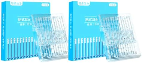Hisopos Adhesivos para Oídos - 2 Paquetes de 48 Bastones Reutilizables para Limpieza de Cerumen, Herramientas Universales con Cabeza Suave - imagen 1