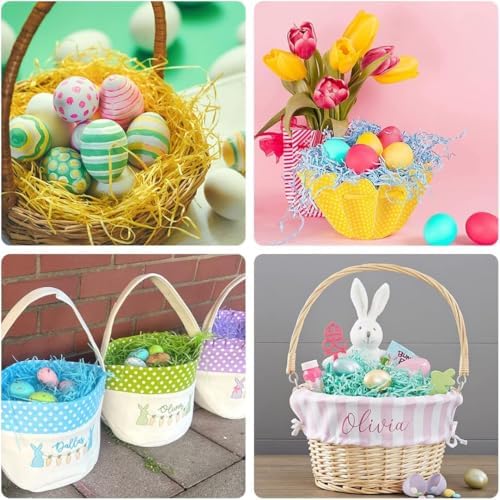 Papel de relleno reciclable de 10.6 oz (300g) para canastas de Pascua, césped de 6 colores para regalos, envoltura y decoraciones de fiesta de Pascua - imagen 4