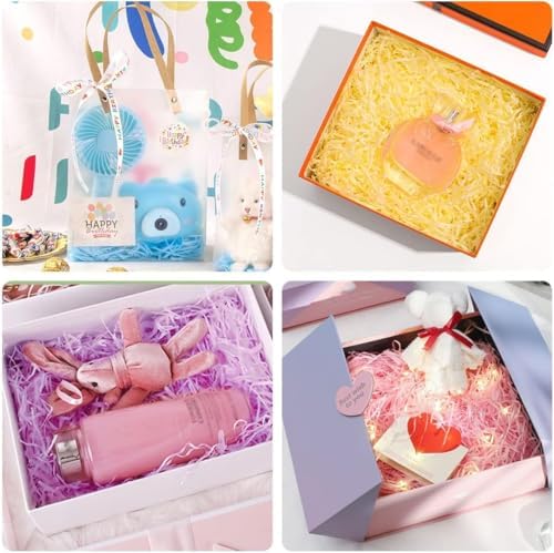 Papel de relleno reciclable de 10.6 oz (300g) para canastas de Pascua, césped de 6 colores para regalos, envoltura y decoraciones de fiesta de Pascua - imagen 6
