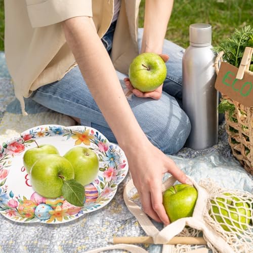 Platos Desechables Ovalados Fancy Land de 24 Pzs para Pascua, 10 x 12 Pulgadas, Utensilios Resistentes para Fiestas de Primavera - imagen 7