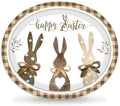 Platos Desechables Ovalados de Papel Vanulus 50PCS para Pascua con Zanahorias de Conejo, 10 x 12, para Decoración de Fiesta y Servir 50 Invitados - imagen 1