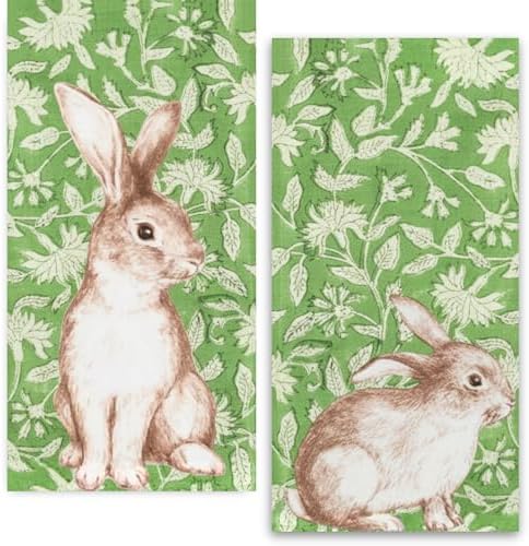 Servilletas de Primavera con Estampado Floral de Stxy - Servilletas Decorativas de Conejo de Pascua, 45 piezas, Desechables para Baño y Manualidades - imagen 4
