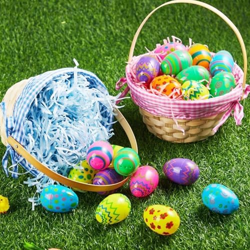 AouEtnay Relleno de Papel Triturado Reciclable de 12.6 oz para Cestas de Pascua, 6 Colores, Ideal para Regalos y Fiestas - imagen 3
