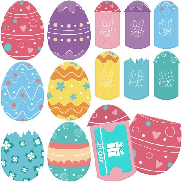 Soportes para Tarjetas de Regalo de Pascua - Paquete de 12 Fundas de Huevos de Pascua para Dinero y Tarjetas, Adornos para Fiestas Cristianas de - imagen 1