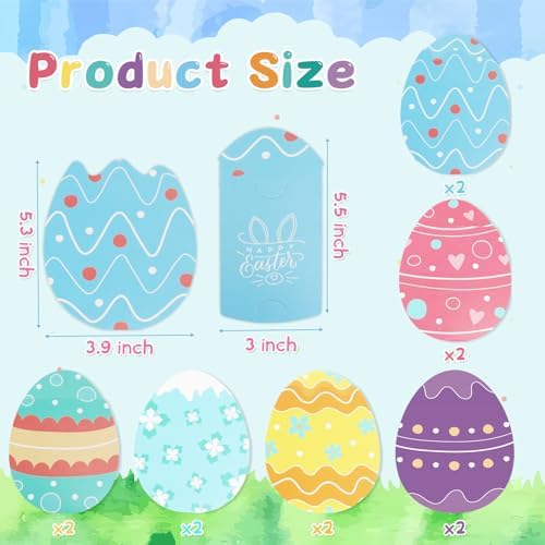 Soportes para Tarjetas de Regalo de Pascua - Paquete de 12 Fundas de Huevos de Pascua para Dinero y Tarjetas, Adornos para Fiestas Cristianas de - imagen 2