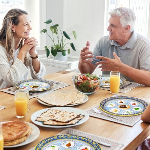 Platos Desechables QZYL para Pascua, 50 Piezas de 9, Decoraciones para la Mesa de Seder, Utensilios para la Fiesta Judía Pesaj - imagen 7