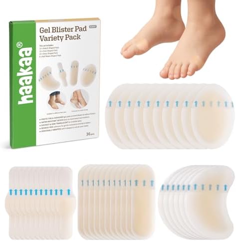 Paquete Variado de Almohadillas de Gel Haakaa – 36pcs de Vendajes Impermeables para Ampollas en Pies, Protección para Talones y Dedos, Almohadillas - imagen 1
