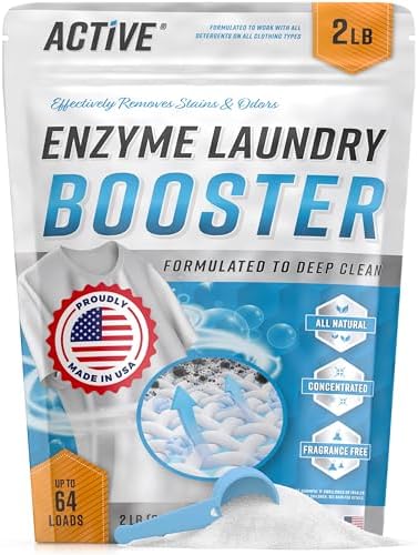 Potenciador de Lavado Enzimático sin Fragancia - 2 lbs, Limpiador de Manchas para Ropa, Desodorante Natural con Enzimas Bioactivas, Aditivo para - imagen 1