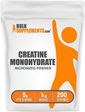 Creatina Monohidratada en Polvo BulkSupplements.com - Creatina Micronizada Sin Sabor, Pura y Libre de Gluten, 5g por Porción, 1kg (2.2 lbs) - imagen 1