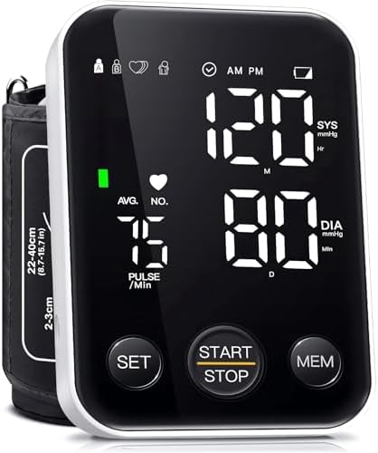 Monitor de Presión Arterial Oklar para Brazo Superior, Máquina BP con Memoria de 2x120 Lecturas, Manguito Ajustable 8.7-15.7, Pantalla Grande con Luz - imagen 1