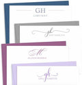 Tarjetas de Nota Personalizadas con Monograma de Sunny Ink Paper Co. - Papelería de Correspondencia Plana y Doblada - Notas de Agradecimiento - imagen 1