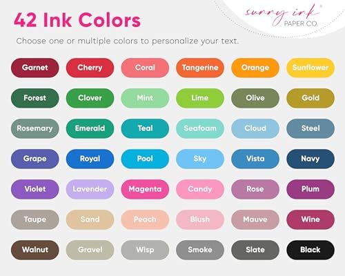 Tarjetas de Nota Personalizadas con Monograma de Sunny Ink Paper Co. - Papelería de Correspondencia Plana y Doblada - Notas de Agradecimiento - imagen 5