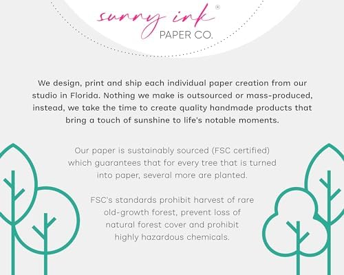 Tarjetas de Nota Personalizadas con Monograma de Sunny Ink Paper Co. - Papelería de Correspondencia Plana y Doblada - Notas de Agradecimiento - imagen 8