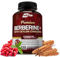 NutriFlair Berberina HCL Premium 1200mg, 120 Cápsulas - Con Canela de Ceilán Pura - Suplemento para el Sistema Inmunológico - Hecho en EE. UU. - imagen 1