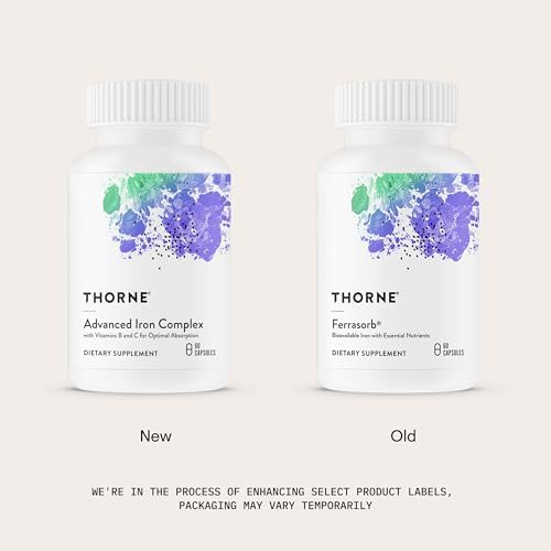 THORNE - Complejo Avanzado de Hierro - Fórmula Completa de Soporte Sanguíneo - Hierro Elemental, Ácido Fólico, Vitaminas B y C - Suplemento de Hierro - imagen 3