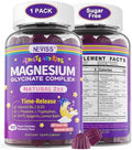 Gomitas de Magnesio Glicinato Sin Azúcar para Adultos y Niños 4+, Suplemento de 400/200mg con B6D3 y L-Teanina para Sueño y Relajación, 1 Paquete - imagen 1