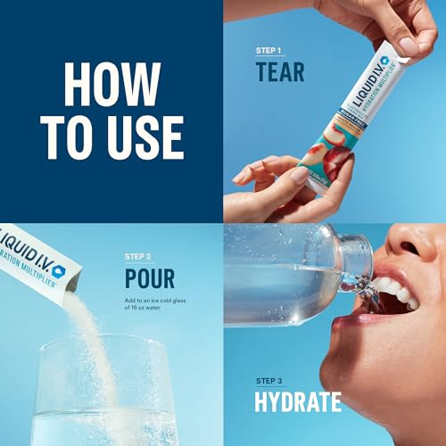 Liquid I.V.® Multiplicador de Hidratación Sin Azúcar - Paquete Variado: Frambuesa Melón, Limón Lima, Durazno Blanco, Uva Verde | Mezcla de Bebida - imagen 4
