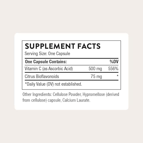 THORNE - Vitamina C 500 mg - Mezcla de Vitamina C y Bioflavonoides Cítricos de Naranjas - Apoya el Sistema Inmunológico, Energía Celular y Síntesis - imagen 2