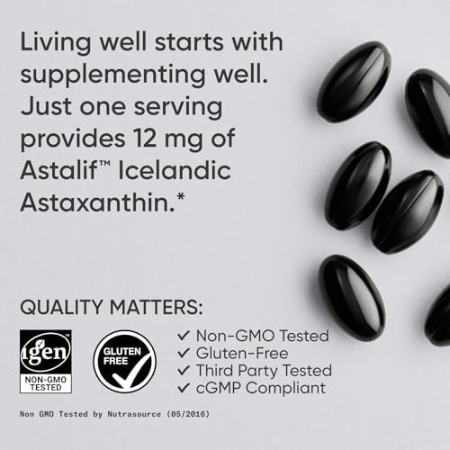 Suplemento Antioxidante Sports Research® Astaxantina Triple Fuerza 12mg con Aceite de Coco Orgánico - 60 Softgels Sin Soja, No GMO, Sin Gluten - imagen 4