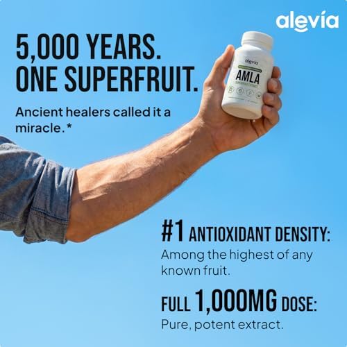 Cápsulas Orgánicas de Amla Alevia 1000mg – Suplemento de Grosella India – Polvo de Amla Orgánico para Antioxidantes, Energía y Digestión – Fórmula - imagen 4