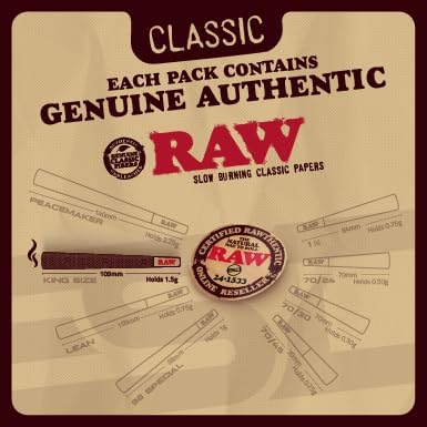 Conos RAW Clásicos King Size - Paquete de 100 - Papel Preenrollado de Larga Duración con Tips y Tubos de Empaque Incluidos - imagen 3