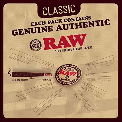 Conos RAW Clásicos King Size - Paquete de 100 - Papel Preenrollado de Larga Duración con Tips y Tubos de Empaque Incluidos - imagen 5