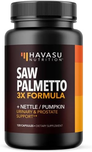 Suplemento de Saw Palmetto con Ortiga y Extracto de Semilla de Calabaza - Fórmula Avanzada 3X - Bloqueador de DHT, Salud Urinaria y Soporte - imagen 1