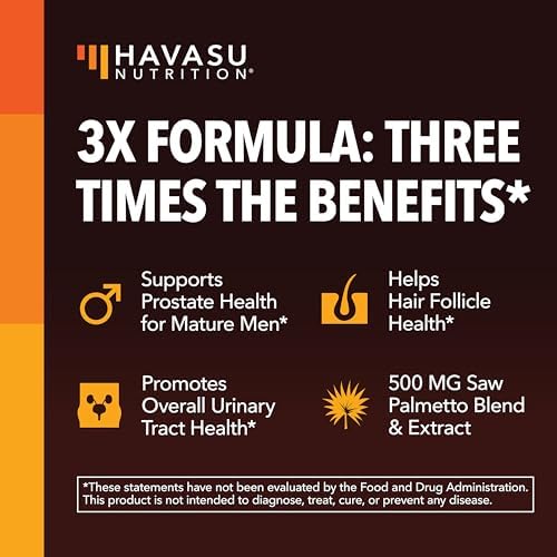 Suplemento de Saw Palmetto con Ortiga y Extracto de Semilla de Calabaza - Fórmula Avanzada 3X - Bloqueador de DHT, Salud Urinaria y Soporte - imagen 3
