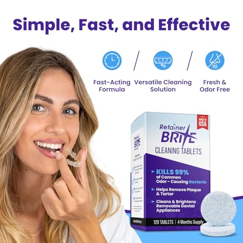 Tabletas Retainer Brite para Limpiar Retenedores y Aparatos Dentales - 96 Unidades - imagen 4