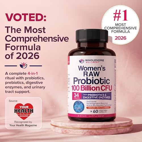 Probióticos Crudos para Mujeres Wholesome Wellness de Dr. Formulated, 100 Mil Millones CFUs, Cápsulas con Prebióticos y Enzimas Digestivas, - imagen 2