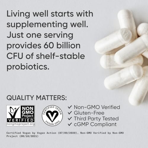 Probioticos Diarios Sports Research con Prebióticos, 60 Mil Millones CFU - Cápsulas Veganas para la Salud Digestiva - 30 Contenidos, Sin Gluten y No - imagen 4