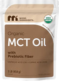 Micro Ingredients Polvo de Aceite MCT Orgánico con Fibra Prebiótica, 1 Libra (16 Onzas) | Aceite MCT C8 para Crema de Café | Sin OGM, Keto, Vegano - imagen 1