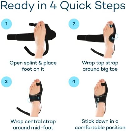 Caretras 2 Piezas Corrector de Juanetes para Mujeres y Hombres, Férula Ortopédica para Alivio del Dolor de Hallux Valgus, Separador de Dedos, Soporte - imagen 7