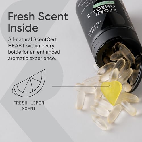 Sports Research Omega-3 Vegano Alternativa al Aceite de Pescado - Alto en DHA y EPA de Algas | No GMO y Certificado Vegano - 60 Cápsulas Veganas (Sin - imagen 4