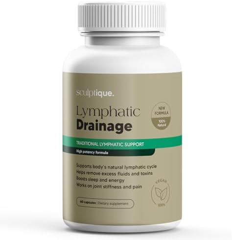 Suplemento de Drenaje Linfático Sculptique – Cápsulas con Diente de León, Bardana, Cleavers y Equinácea, Apoya la Inflamación, Balance de Líquidos y - imagen 1