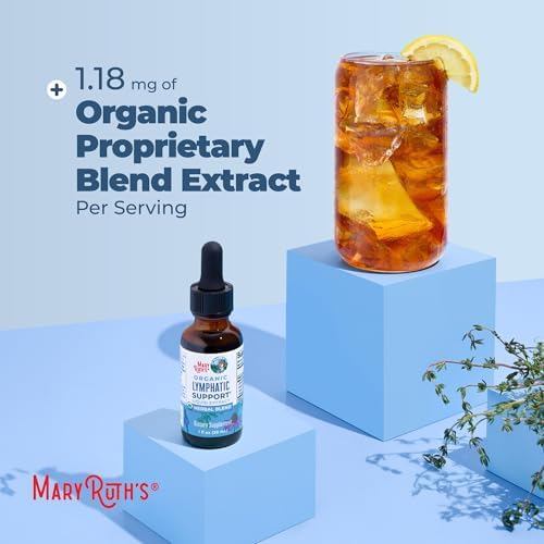 Gotas Líquidas de Soporte Linfático MARYRUTH'S Orgánicas USDA | Mezcla Herbal con Equinácea y Saúco | Verbena Azul | Vegano | Sin Alcohol | No GMO | - imagen 7