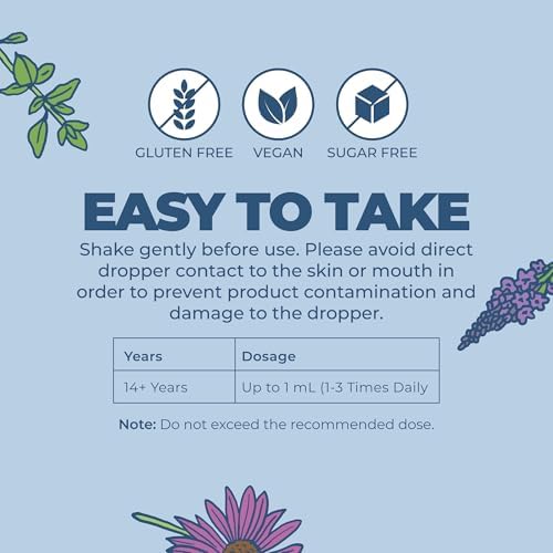 Gotas Líquidas de Soporte Linfático MARYRUTH'S Orgánicas USDA | Mezcla Herbal con Equinácea y Saúco | Verbena Azul | Vegano | Sin Alcohol | No GMO | - imagen 8