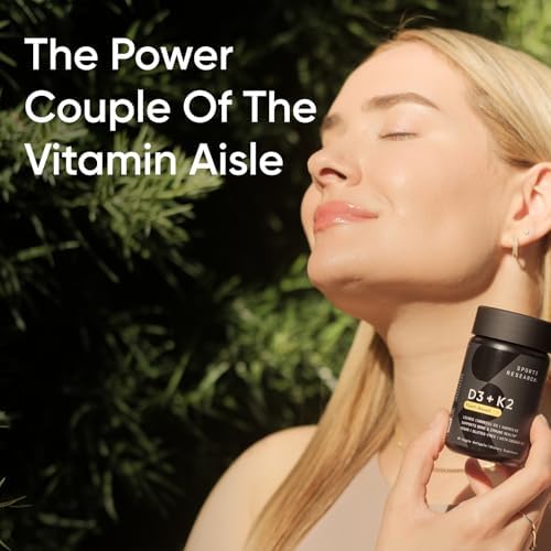 Vitaminas D3 + K2 de Sports Research® con Aceite de Coco - Vitamina D Vegana 2500iu (62.5mcg) y Vitamina K Mk7 100mcg para Huesos e Inmunidad - 60 - imagen 6