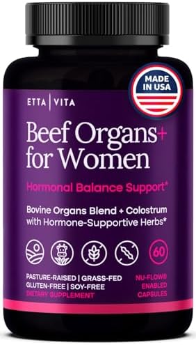 Suplemento de Órganos de Res Primal para Mujeres (Hecho en EE. UU.) con Shatavari, Maca, Ashwagandha y Vitex - Alimentado con Pasto para Utero, - imagen 1