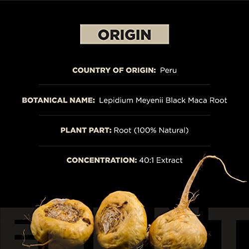 Cápsulas de Maca Negra Orgánica 40x con Ashwagandha - Suplemento para Hombres 40:1 - 100% Maca Peruana Gelatinizada en Polvo - imagen 5