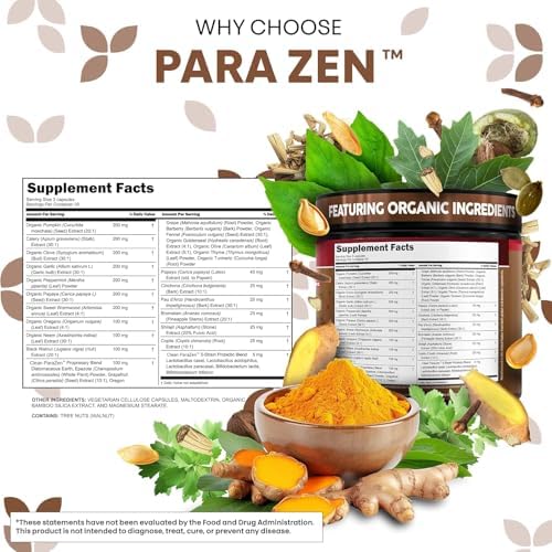 Suplemento Vegano de Cápsulas para la Salud Digestiva y Desintoxicación: Clean Nutra Aceite de Ajenjo, Nogal Negro, Semillas de Calabaza, Clavo, - imagen 5