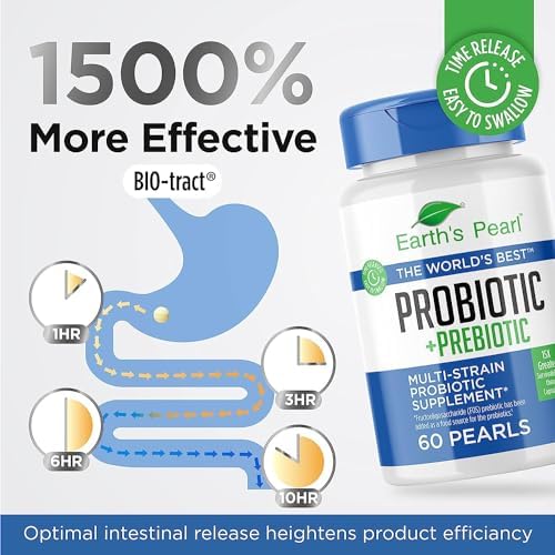 Probioticos Earth's Pearl para Mujeres, Hombres y Niños - Probioticos y Prebioticos en Forma de Perla con BIO-Tract®, 4 Mil Millones CFU, Apoyo - imagen 2